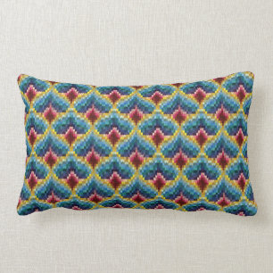 Bargello Embroidery Boho Chic Mönster Lumbarkudde