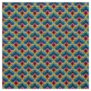 Bargello Embroidery Boho Chic Mönster Tyg