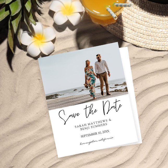 Bargin Photo & Typography Save the Date White H (Skapare uppladdad)