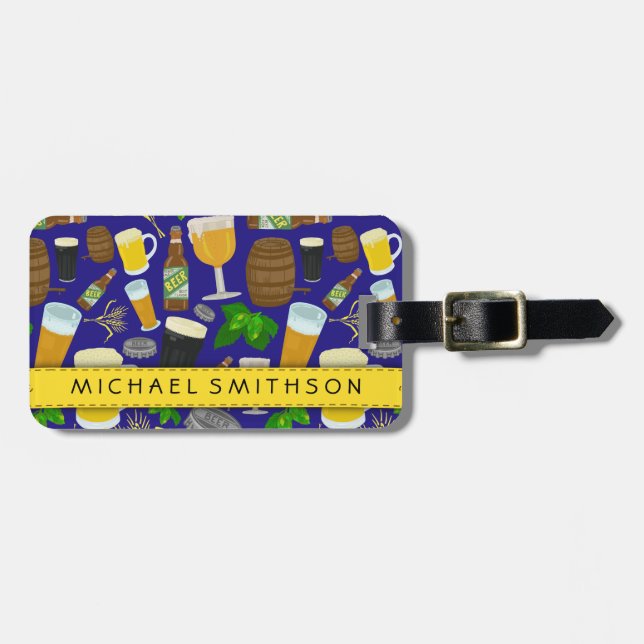 Bärglas Flaska Skutt och korn Mönster Bagagebricka (Horisontell Framsida)