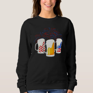 Bärglasögon 4:e juli Rött vitt blått Vin T Shirt