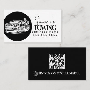 Bärgningsservice QR-kod logotyp Visitkort