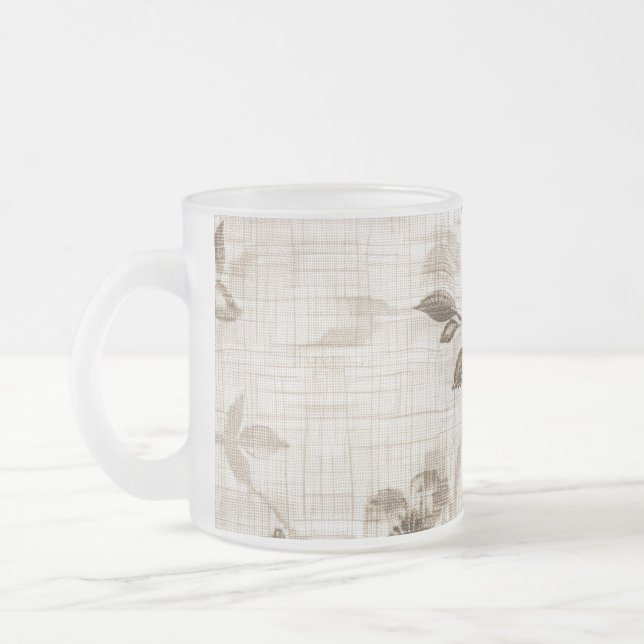 Bärgstumlare för glas, Blommar Frostad Glasmugg (Vänster)