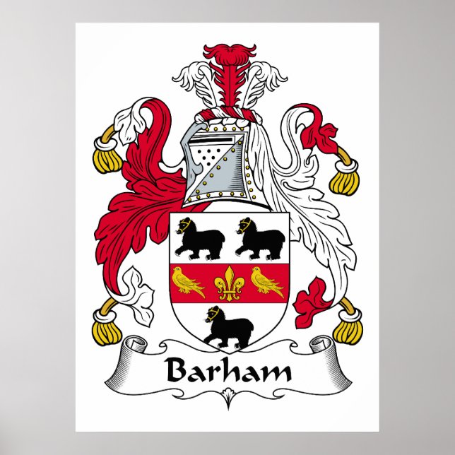 Barham Family Crest Poster (Framsidan)