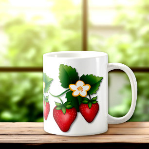 Bärhärlig jag älskar jordgubbar kaffemugg