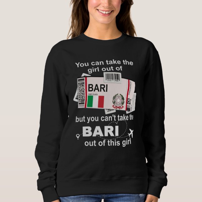 Bari Boarding Pass  Bari Girl  Bari T Shirt (Framsida)