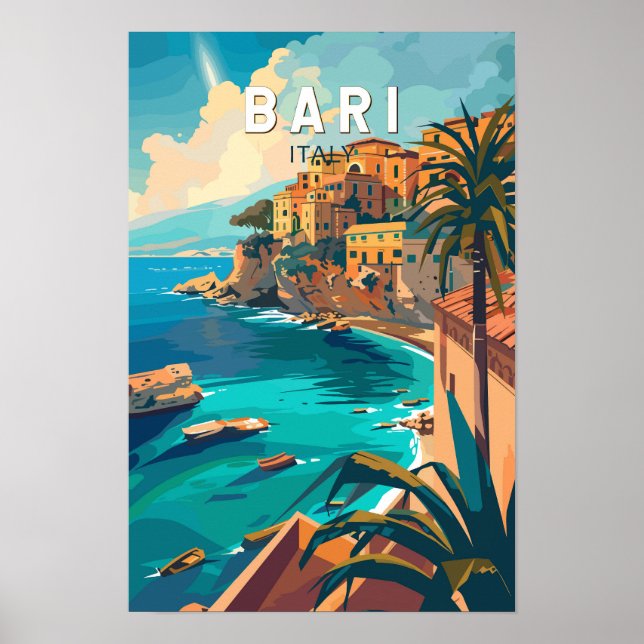Bari Italien Resa Konst Vintage Poster (Framsidan)