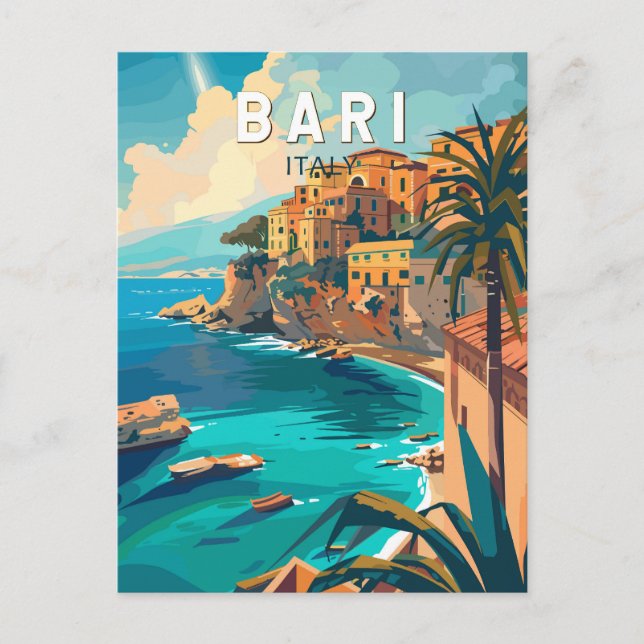 Bari Italien Resa Konst Vintage Vykort (Framsida)