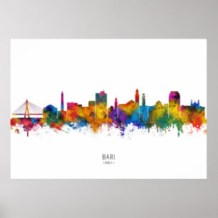 Bari Italien Skyline Poster