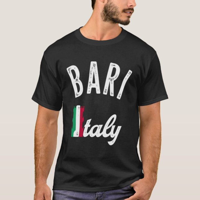 Bari Italien Vacation Souvenir - Retro Bari T Shirt (Framsida)