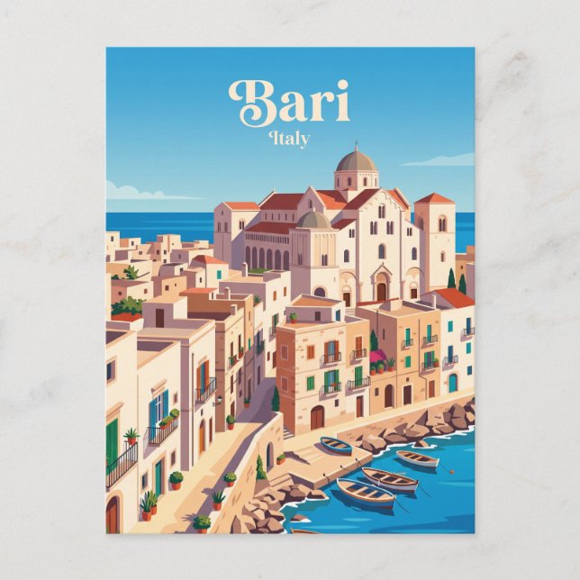 Bari, Italien Vykort (Framsida)
