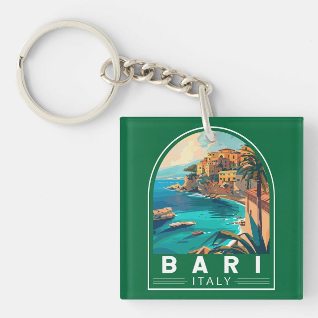 Bari Italy Travel Art Vintage (Framsidan)