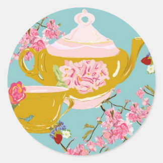 Bari J. Tea Party Stickers Runt Klistermärke