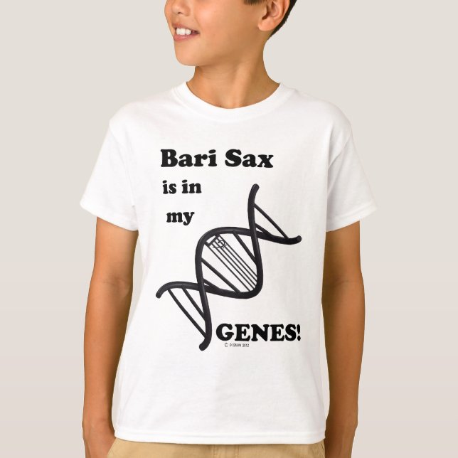 Bari Sax är i mina gener Tee Shirt (Framsida)