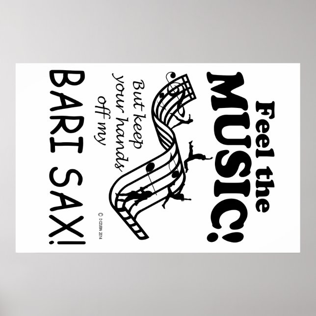 Bari Sax känner musiken Poster (Framsidan)