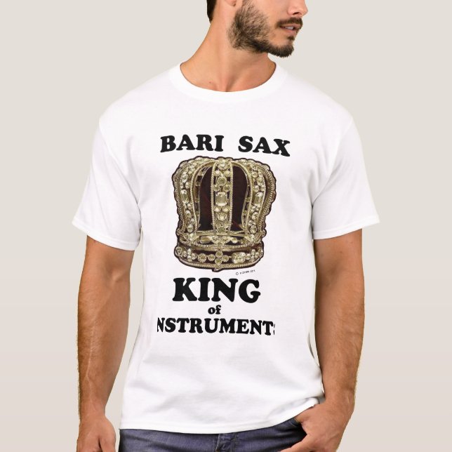 Bari Sax Kung of Instruments T Shirt (Framsida)