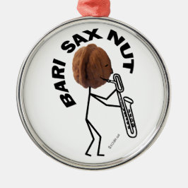 Bari Sax Nöt Julgransprydnad Metall