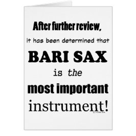 Bari Sax viktigaste instrument Hälsningskort