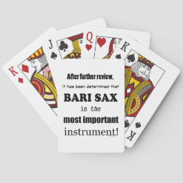 Bari Sax viktigaste instrument Spelkort