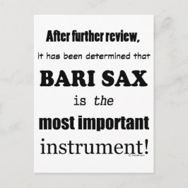 Bari Sax viktigaste instrument Vykort