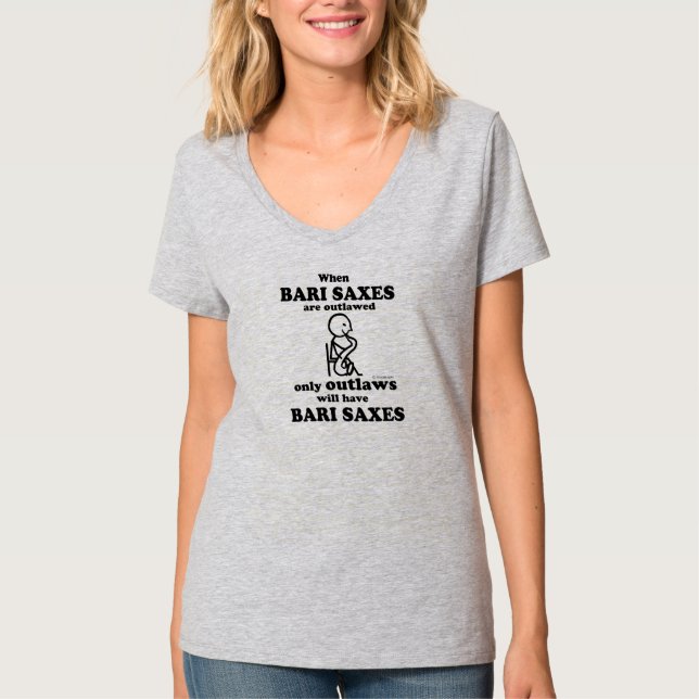 Bari Saxes Outlawed T Shirt (Framsida)