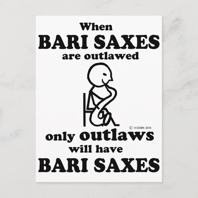 Bari Saxes Outlawed Vykort (Framsida)