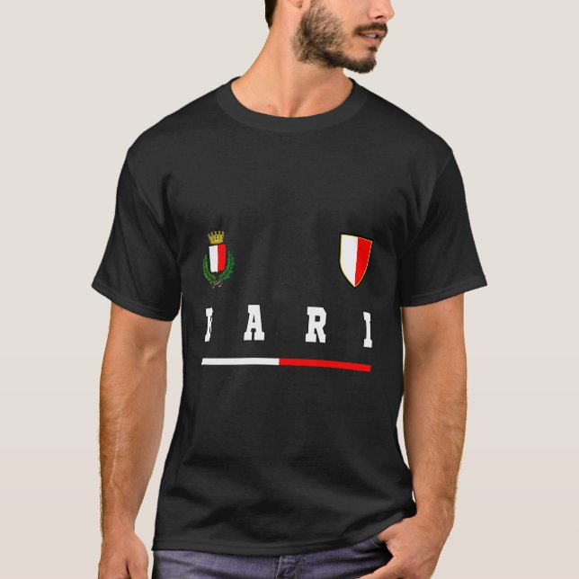 Bari Sportssoccer Jersey Flagga Football T Shirt (Framsida)