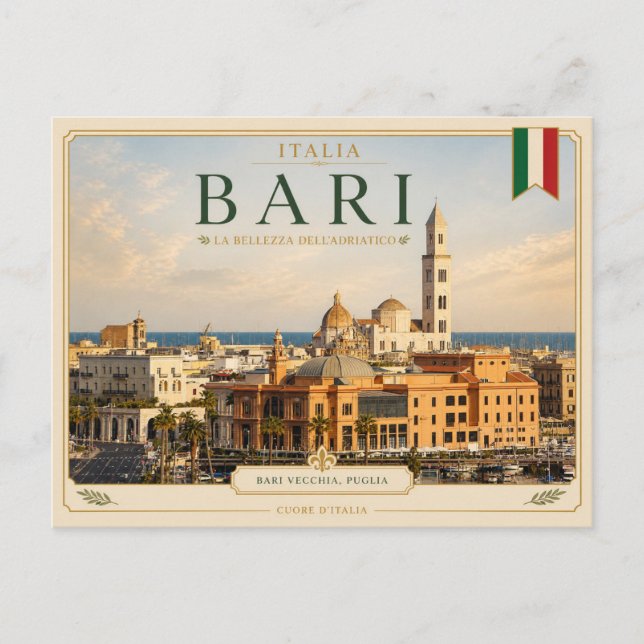 Bari Vecchia, Bari - Italien Vykort (Framsida)