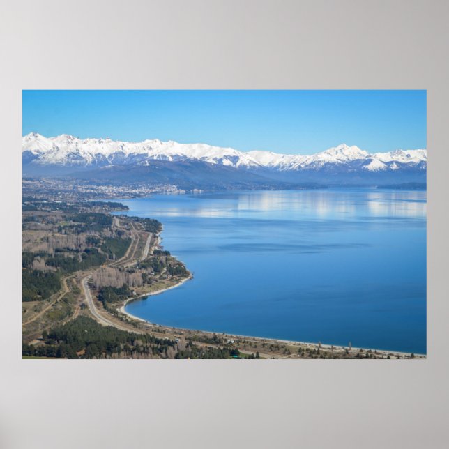 Bariloche Aerial View in Winter Poster (Framsidan)