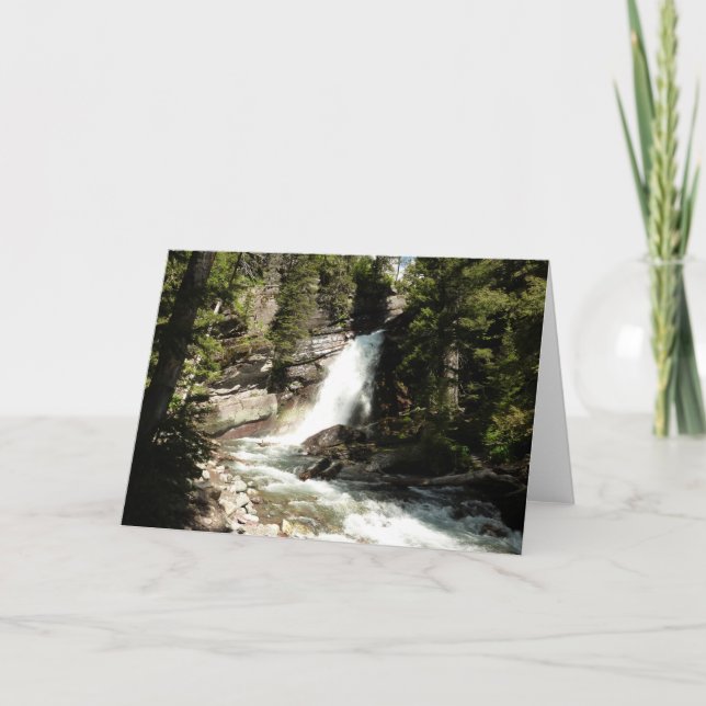 Baring Falls vid Glacier National Park Kort (Framsida)