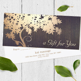 Bärintyg för guld Träd om massage Therapist Gift