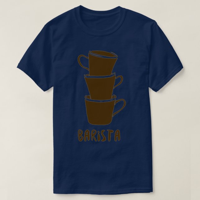 Barista 3 Kaffe koppar T Shirt (Design framsida)