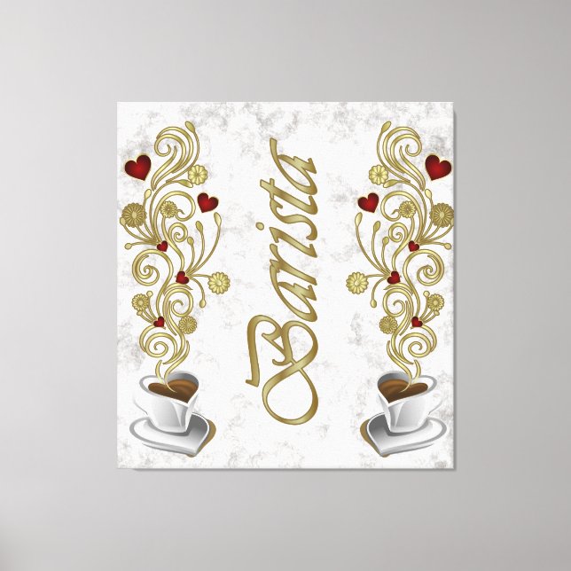 Barista 3-panelen canvastryck (Framsida)