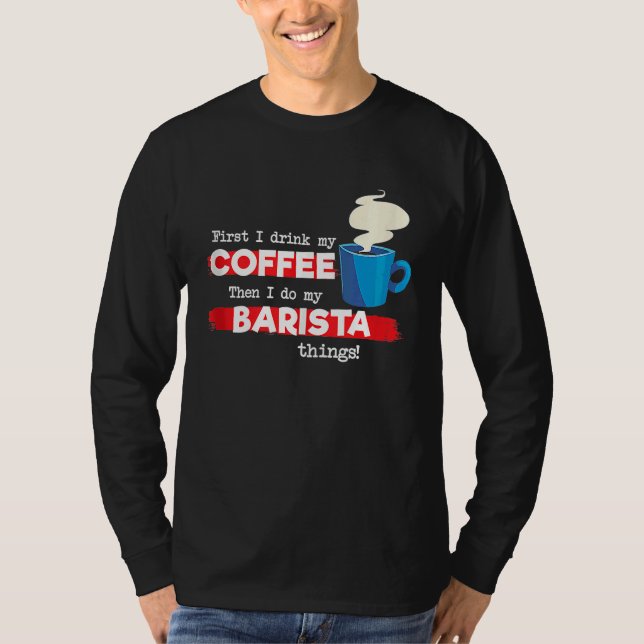 Barista and Coffee  Tank Top T Shirt (Framsida)