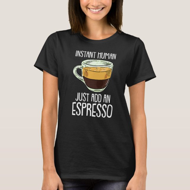 Barista Beans Coffee Espresso T Shirt (Framsida)