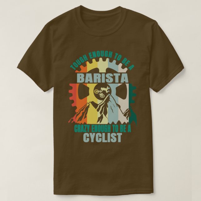 Barista Biker Design T Shirt (Design framsida)