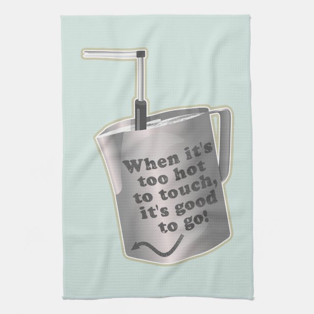 Barista cafe mjölk uppvärmningsjug kökshandduk (Vertikal)