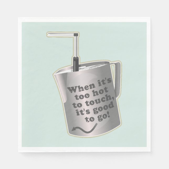 Barista cafe mjölk uppvärmningsjug pappersservett (Framsidan)