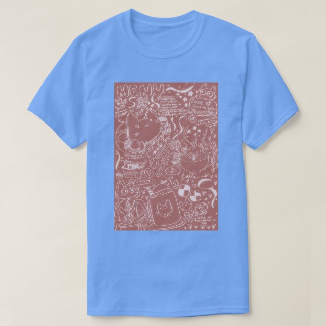 Barista cat-meny t shirt (Design framsida)
