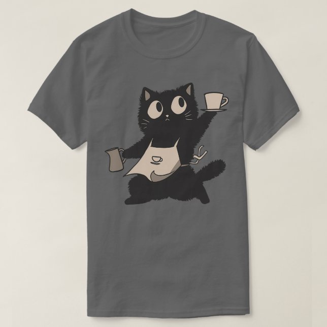 Barista Cat T Shirt (Design framsida)