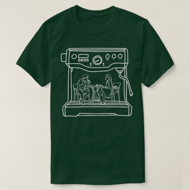 Barista Coffee Coffeemaker 10 T Shirt (Design framsida)