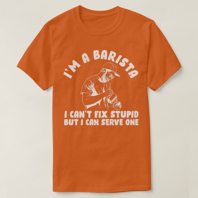 Barista Coffee Coffeemaker 19 T Shirt (Design framsida)