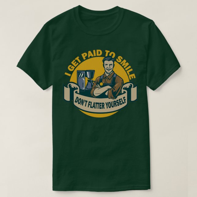 Barista Coffee Coffeemaker 28 T Shirt (Design framsida)
