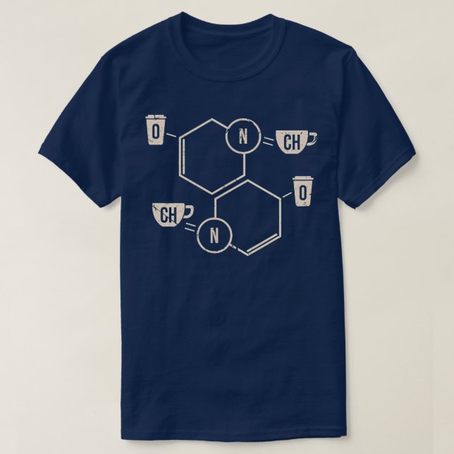 Barista Coffee Cream Chemical Inslag Periodic ta T Shirt (Design framsida)