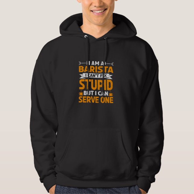 Barista Coffee Maker Merch for Brew Day Coffee Sno Hoodie (Framsida)