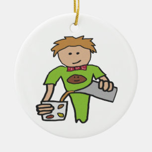 Barista Coffee Shop Julgransprydnad Keramik