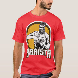 Barista Coffee Skeleton Funny National Barista Day T Shirt