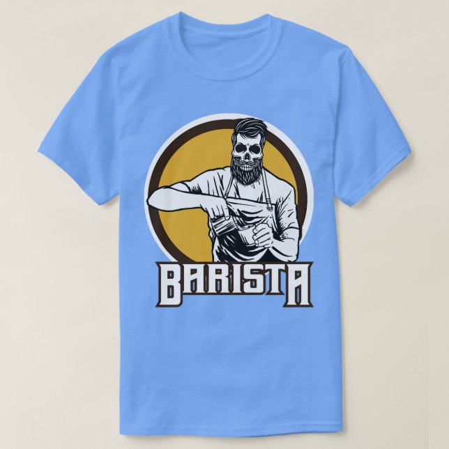 Barista Coffee Skeleton Funny National Barista Day T Shirt (Design framsida)