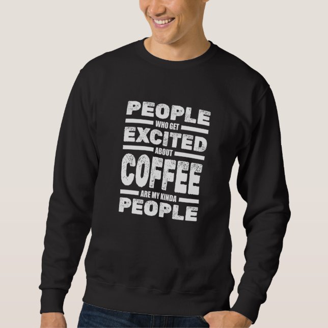 Barista Coffeemaker Beans Caffeine Coffee Barista Lång Ärmad Tröja (Framsida)