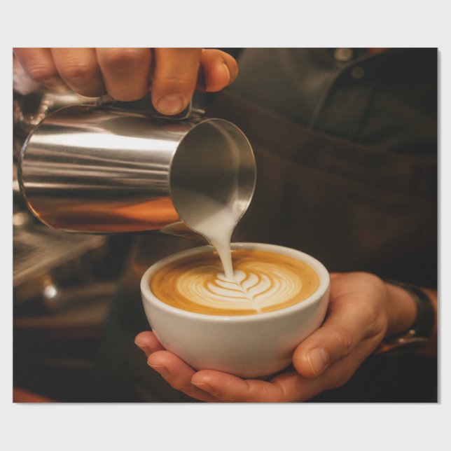 Barista Design Wrapping Paper Presentpapper (Platt)